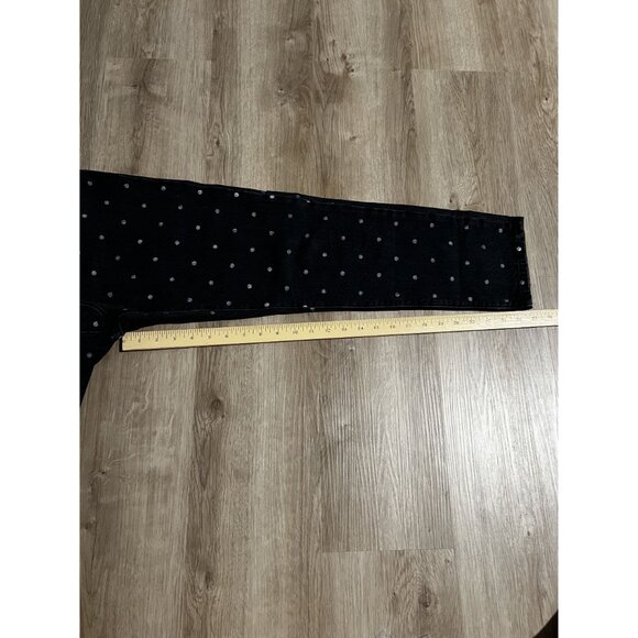 Current/Elliott Womens Blk Polka Dot High-Waisted Vintage Cropped Hem Jeans 28 - Picture 8 of 10